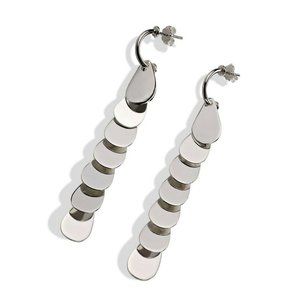 STERLING SILVER Layered DROP EARRINGS - E10010